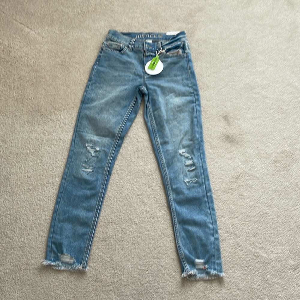 Justice ripped jeans